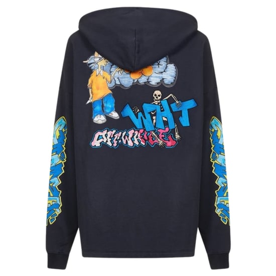 Off-white Graff Pupp Long Skate Hoodie Outerspace - Image 2