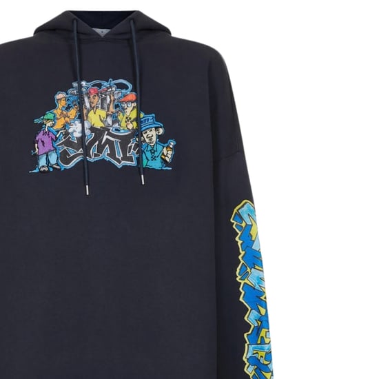 Off-white Graff Pupp Long Skate Hoodie Outerspace - Image 3