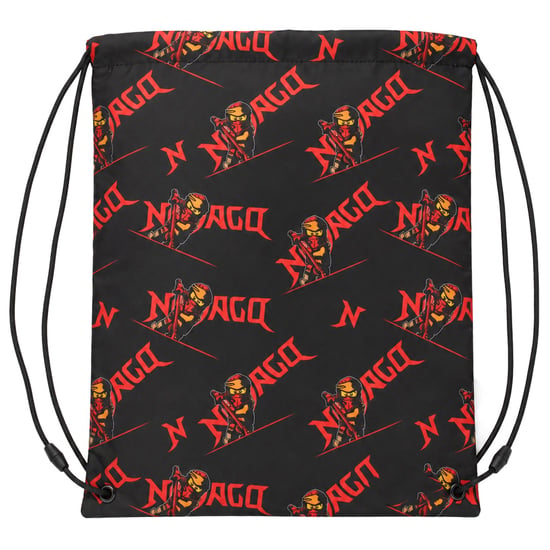 Lego Ninjago Kids Black/Red Drawstring Bag - Image 2