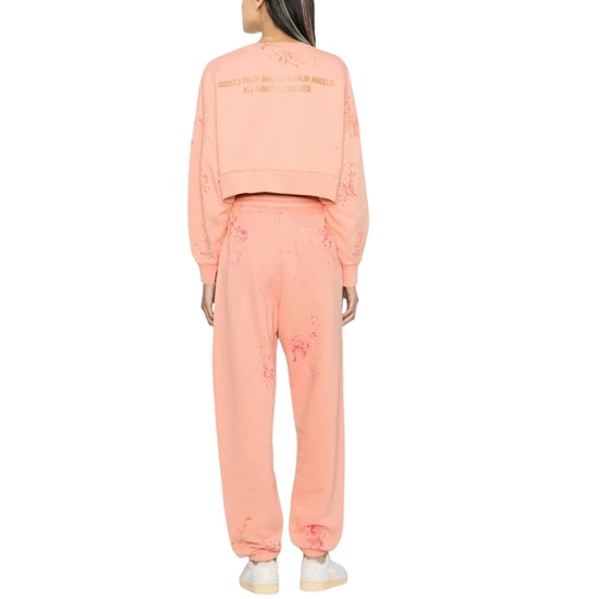 Palm Angels Pxp Painted Cropped Crew Coral - Image 4