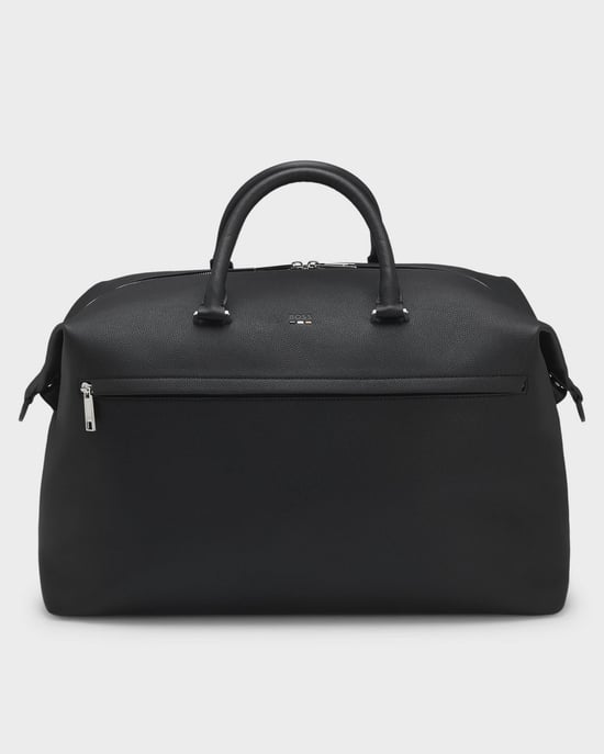 Zip Pocket Holdall in Black - Image 1