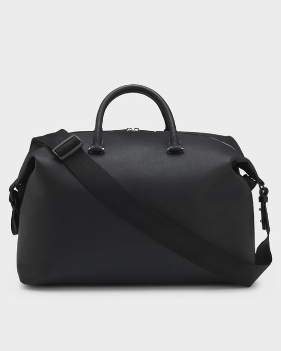Zip Pocket Holdall in Black - Image 2