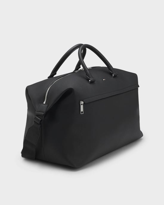 Zip Pocket Holdall in Black - Image 3