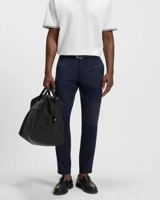Zip Pocket Holdall in Black - Image 6