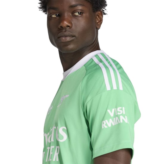 Men's adidas AFC 3 Goalkeeper Wordmark Crew Neck Jersey in Sescgr/White - Image 5