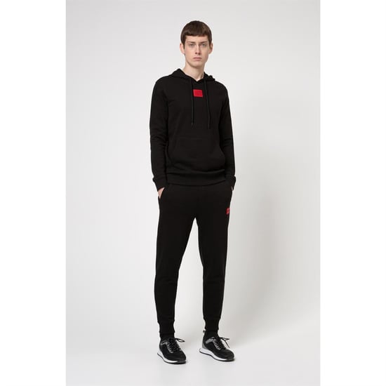Hugo Heren Pullover Hoodie Katoenmix (Zwart) - Image 4