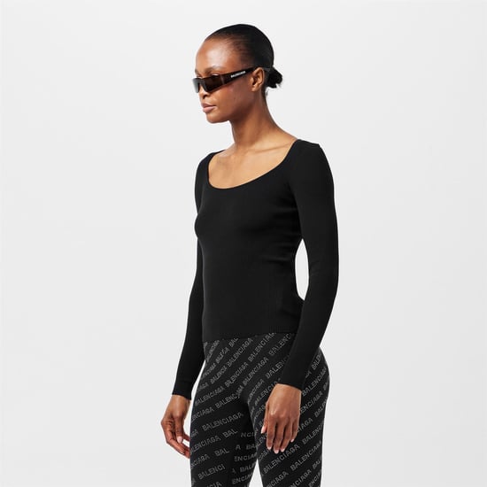 Women's Balenciaga Long Sleeve T-Shirt in Black - Image 3