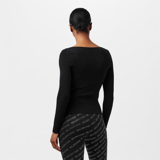 Women's Balenciaga Long Sleeve T-Shirt in Black - Image 4