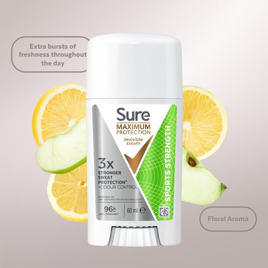 Sure Women Maximum Protection Anti-Perspirant Cream, Sport Strength, 6 Pack - Image 2