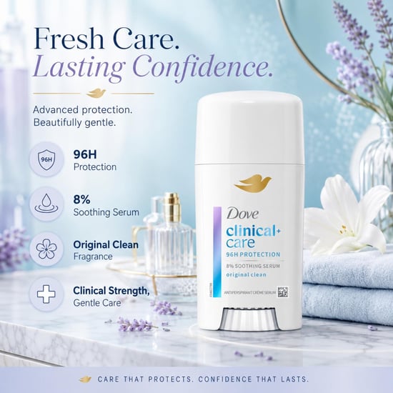 Dove Clinical + Care Anti-Perspirant Cream, Original Clean, 60ml, 6 Pack - Image 3