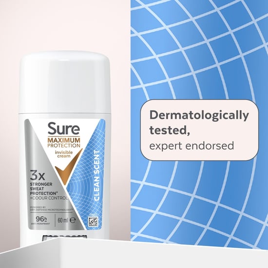Sure Women Maximum Protection Anti-Perspirant Cream, Clean Scent, 60ml, 6 Pack - Image 5