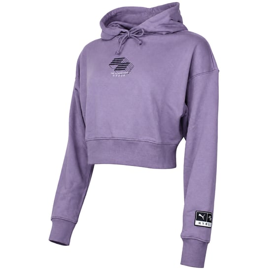 Puma x HYROX Womens Purple Cropped Hoodie - Image 2