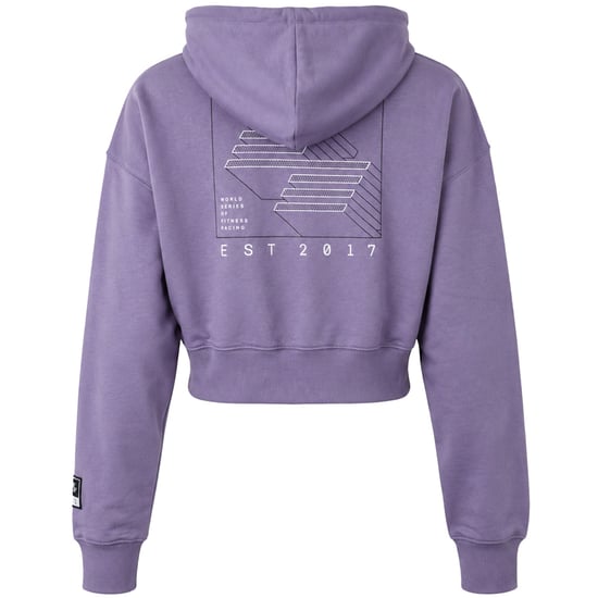 Puma x HYROX Womens Purple Cropped Hoodie - Image 3