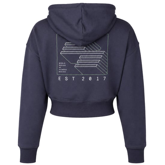 Puma x HYROX Womens Dark Grey Cropped Hoodie - Image 3