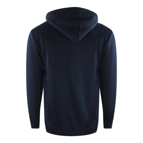 Love Moschino Navy Blue Hoodie White Box Logo - Image 2