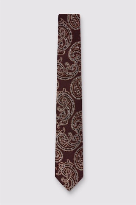 Paisley Tie in Maroon - Image 1