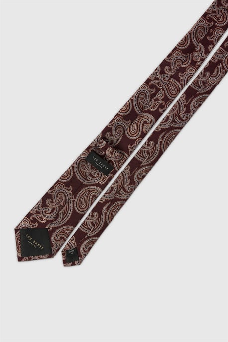 Paisley Tie in Maroon - Image 2