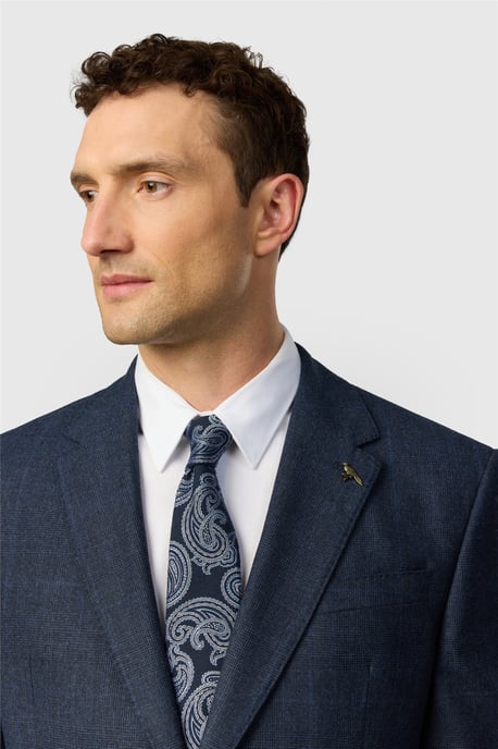 Paisley Tie in Navy - Image 3