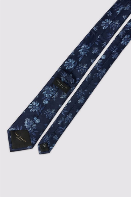 Floral Tie in Navy - Image 2