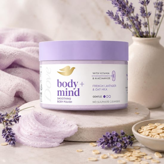 Dove Body + Mind Smoothing Body Scrub, French Lavender & Oat Milk, 295ml, 6 Pack - Image 4
