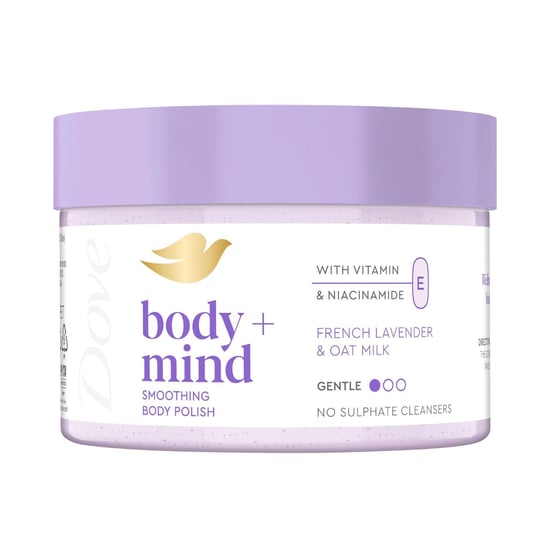 Dove Body + Mind Smoothing Body Scrub, French Lavender & Oat Milk, 295ml, 6 Pack - Image 6