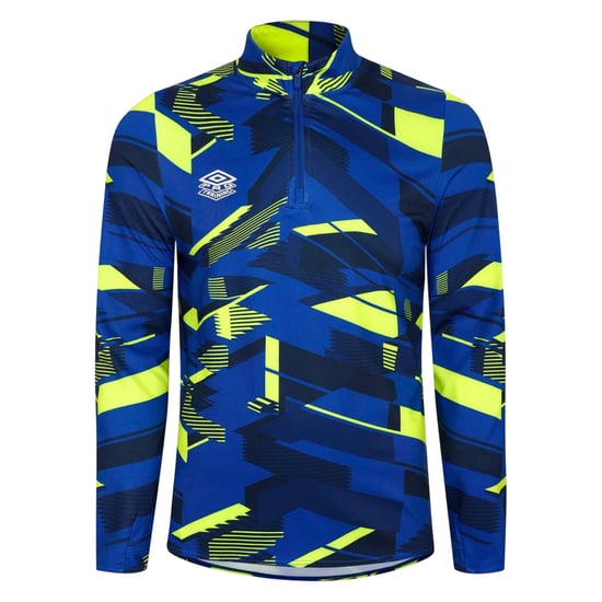 Umbro Grafisch trainingsmidlaagje voor heren (Blauw/Geel) - Image 1