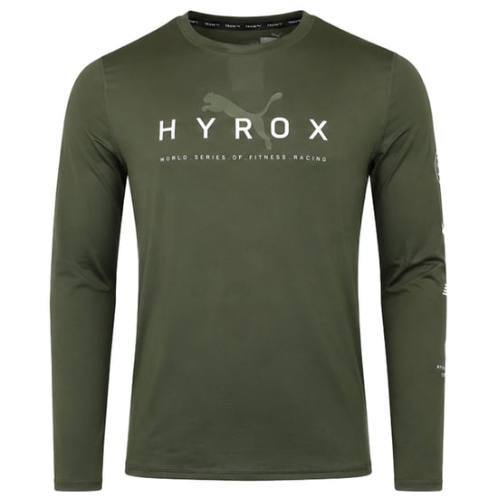 Puma x HYROX Run Mens Dark Green Top - Image 1