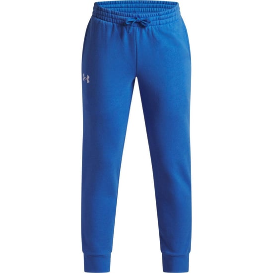 Boys Under Armour UA Rival Slim Solid Patterned Joggers in Blue - Image 1