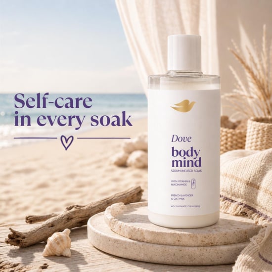 Dove Body + Mind Bath Soak, French Lavender & Oat Milk, 400ml, 6 Pack - Image 3
