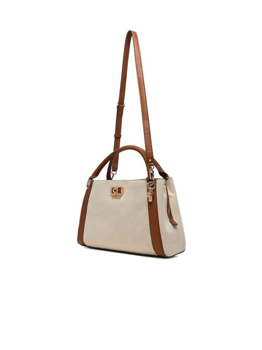Guess Satchel Bag Natural/Cognac - Image 2