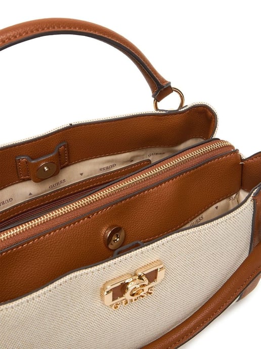 Guess Satchel Bag Natural/Cognac - Image 4