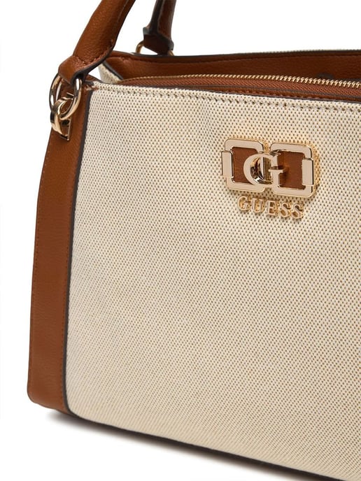 Guess Satchel Bag Natural/Cognac - Image 5