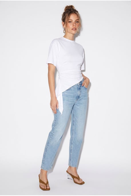 Fitted Jersey Blouse With Drape Detail - Image 6