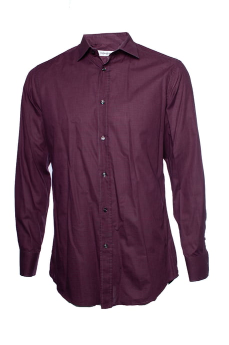 Yves saint Laurent, wine red checked shirt - Image 1