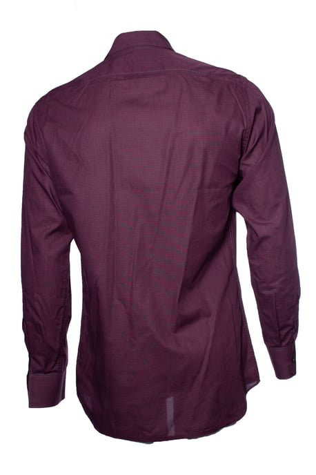 Yves saint Laurent, wine red checked shirt - Image 2