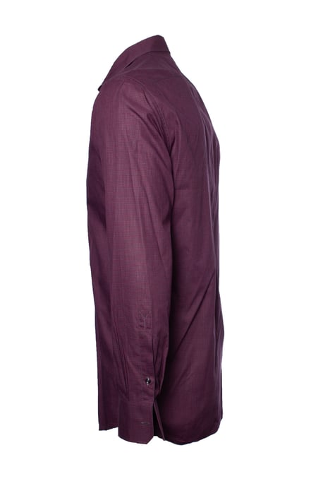 Yves saint Laurent, wine red checked shirt - Image 3