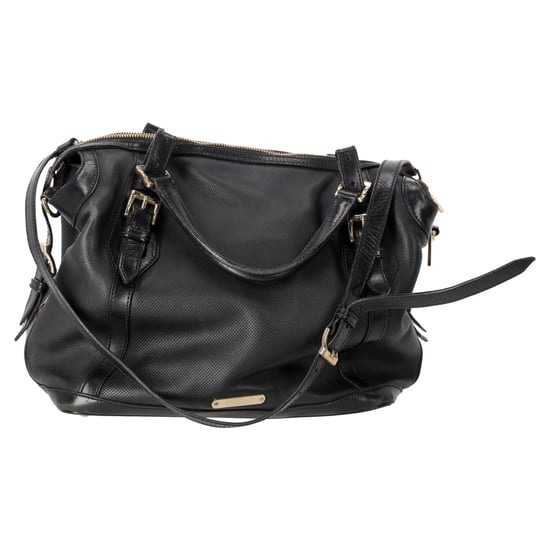 Burberry Medium Ellers Perforated Tote Bag in Black Leather - Image 1