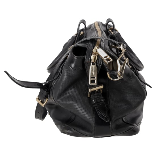 Burberry Medium Ellers Perforated Tote Bag in Black Leather - Image 2