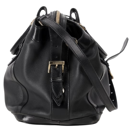 Burberry Medium Ellers Perforated Tote Bag in Black Leather - Image 4