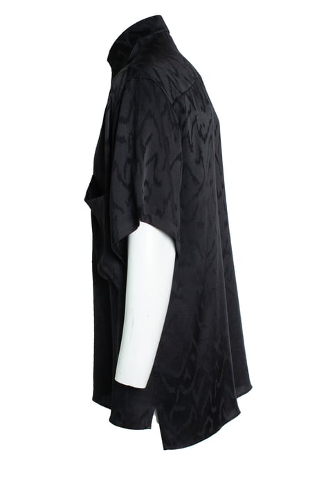 Saint Laurent, Short sleeve satin zig zag shirt - Image 2