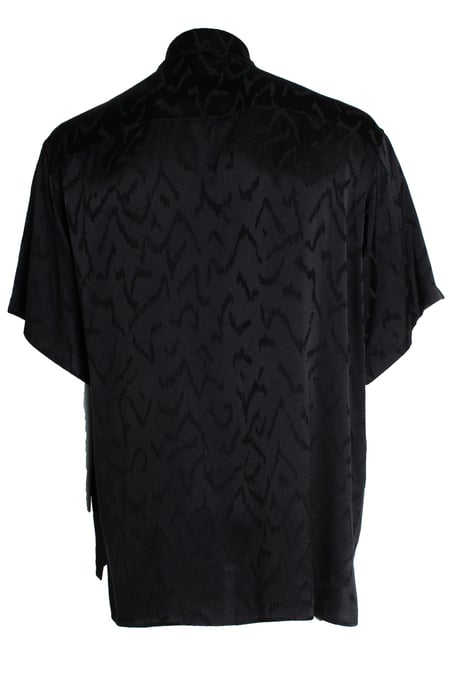 Saint Laurent, Short sleeve satin zig zag shirt - Image 3