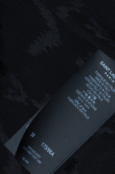 Saint Laurent, Short sleeve satin zig zag shirt - Image 6