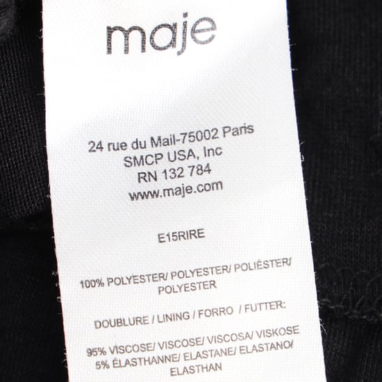 Maje Rire midi-jurk met mesh-strepen in zwart polyester - Image 5