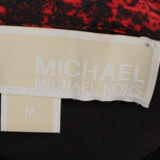 Michael Kors mini-jurk met ruches en slangenprint in bordeauxrood polyester - Image 4