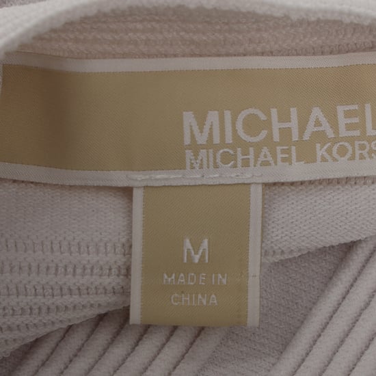 Michael Michael Kors – Knälång bandageklänning i vit viskos - Image 4