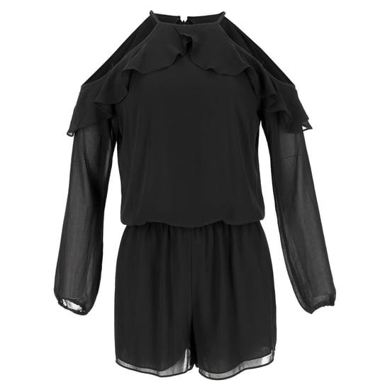 Michael Kors jumpsuit met ruches en open schouders in zwart polyester - Image 1