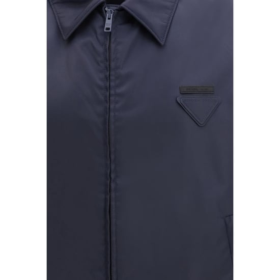 Prada Blauwe Nylon Shell Jas - Image 3