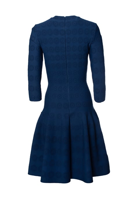 Alaia, blå utsvängd klänning med mönster - Image 3