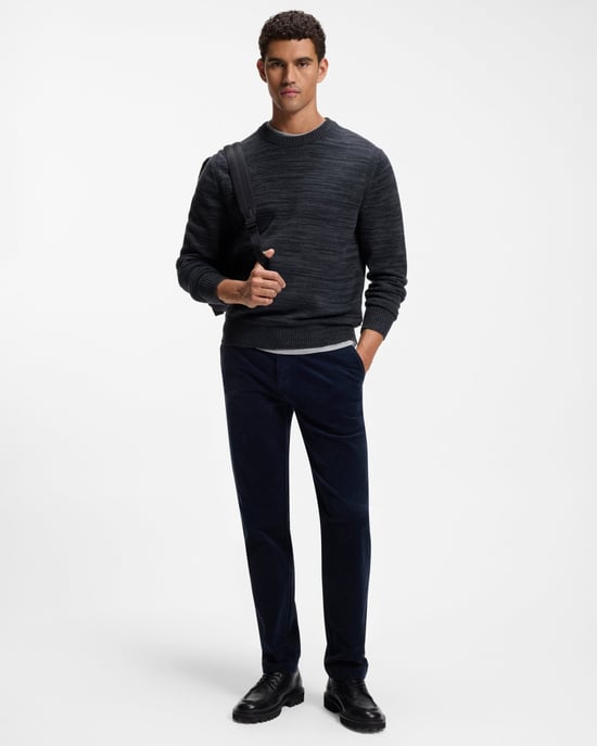 Regular Fit Long Sleeve Jumper in Charcoal - Image 4