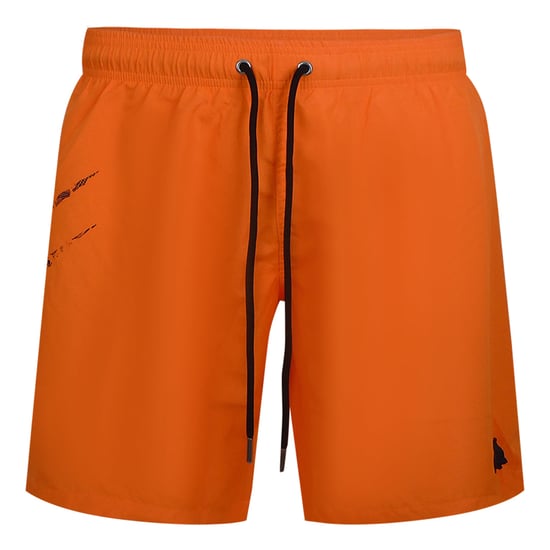 Scratch Logo Swim Shorts in Orange - Image 1